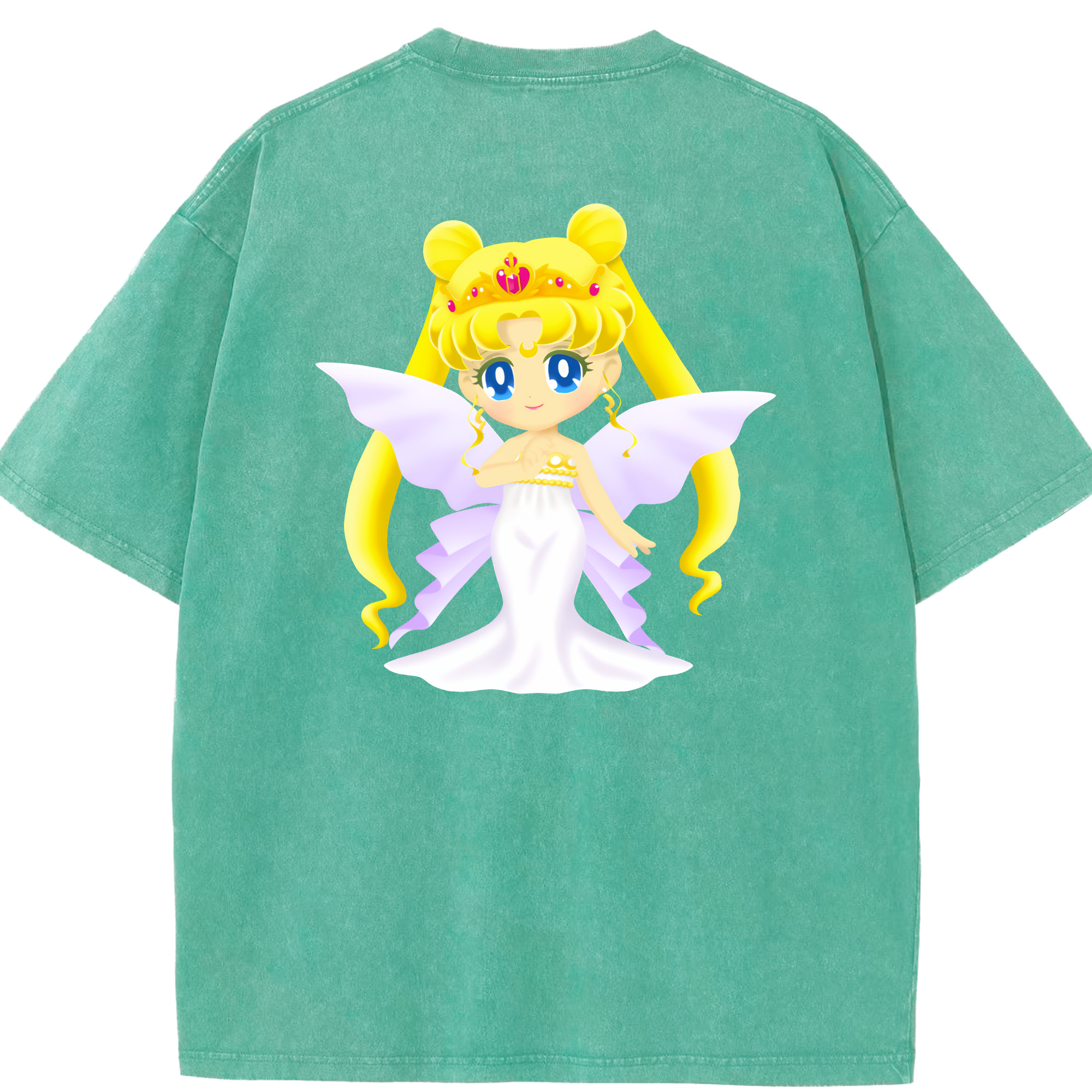 （画像用） 美少女戦士セーラームーン 愛野 美奈子 あいの みなこ Sailor Moon Aino Minako 綿100% ヴィンテージ風 半袖Tシャツ（背面プリント）